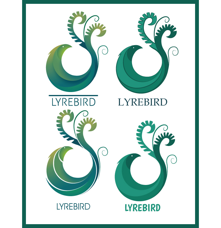 différentes propositions logos Lyrebird